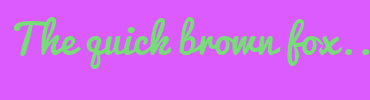 Image with Font Color 77DD77 and Background Color DB5BFF